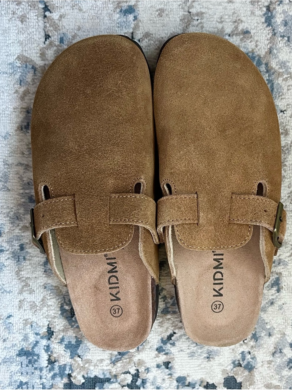 Brown Suede Slip-On Clogs Size 7